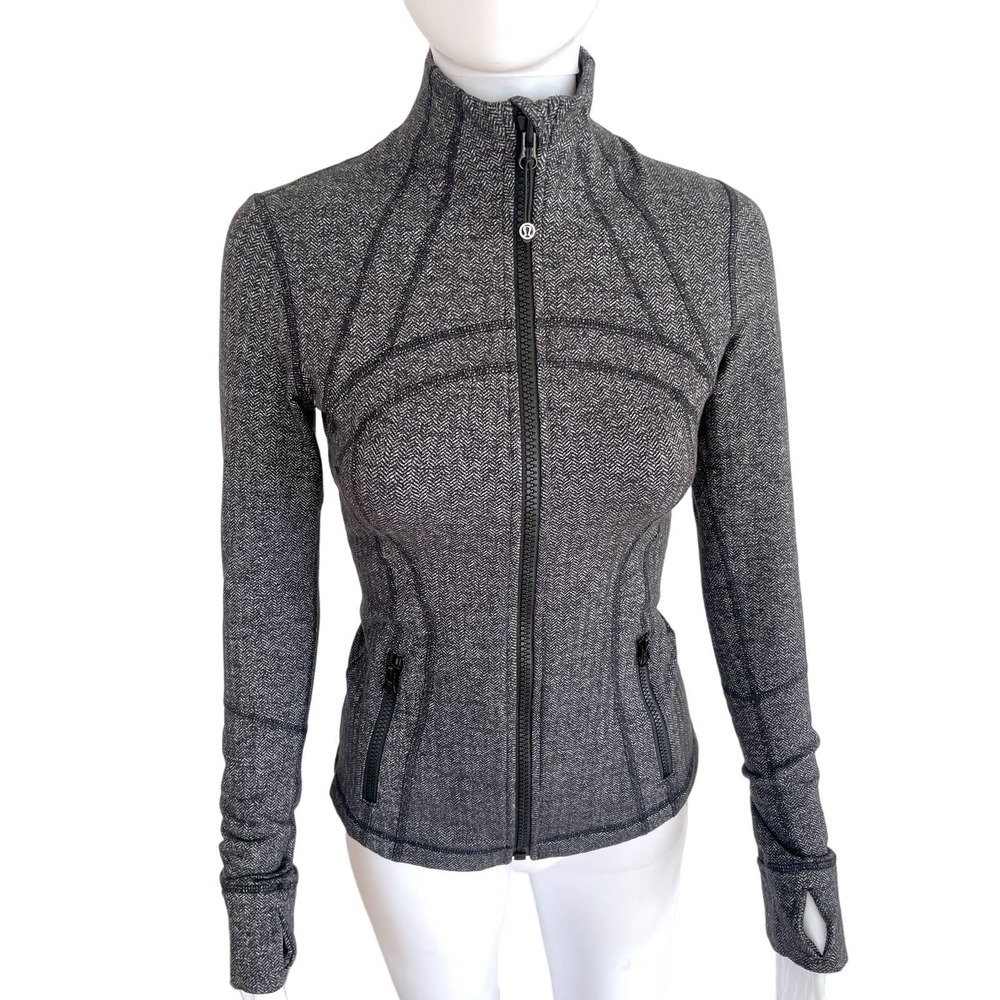 EUC Lululemon Define Jacket Herringbone Gray 4